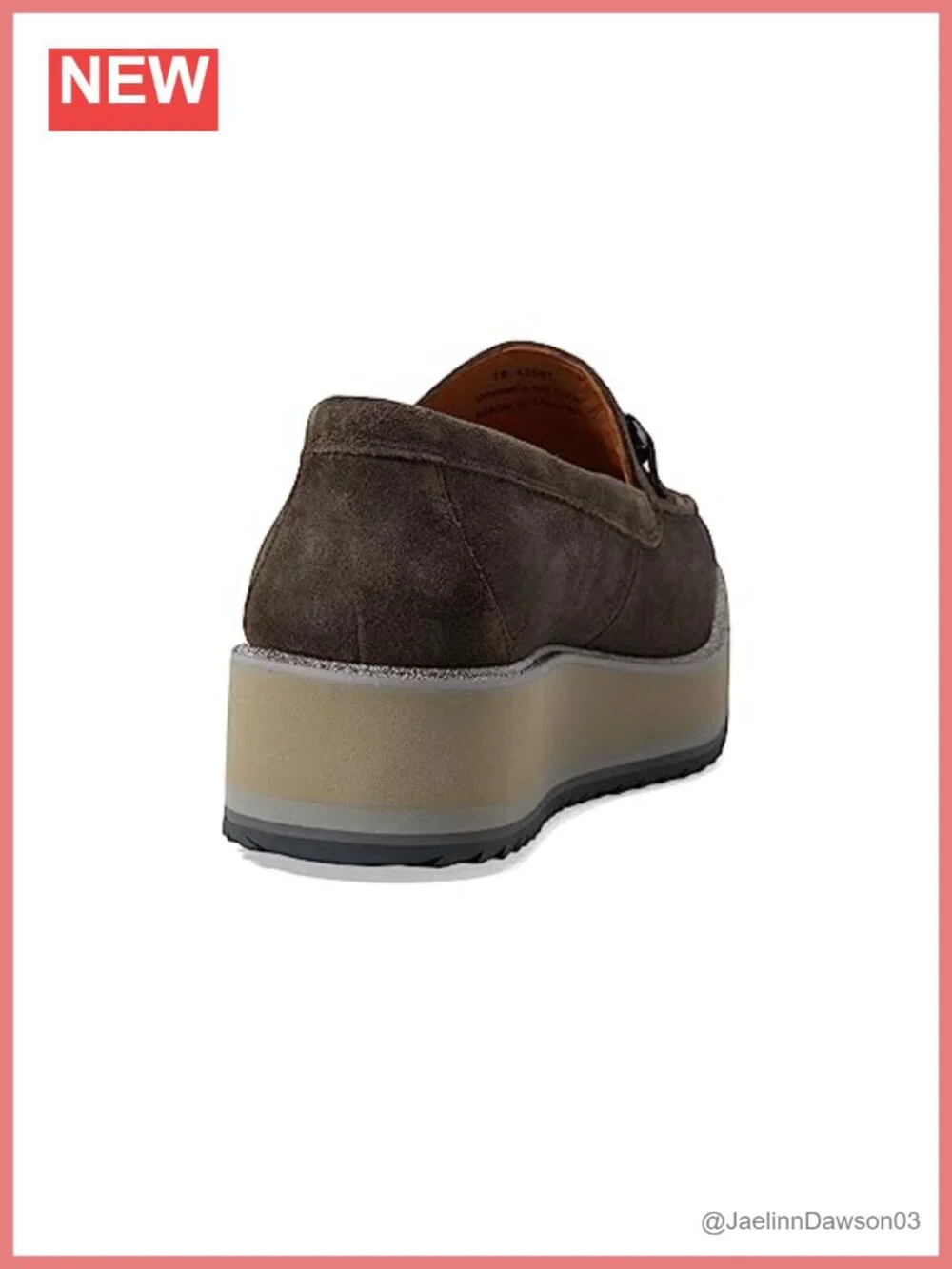Suede Chain Loafer Wedge Cushioned Slip-On Closed Toe Pull-On